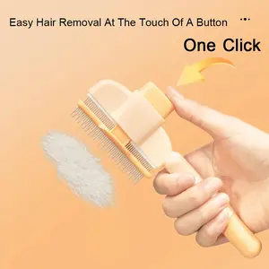 Pet Grooming Brush for Cats and Dogs, Multi-Functional De-Shedding and Flea Comb, Removes Tangles and Loose Fur, Essential Pet Care Tool