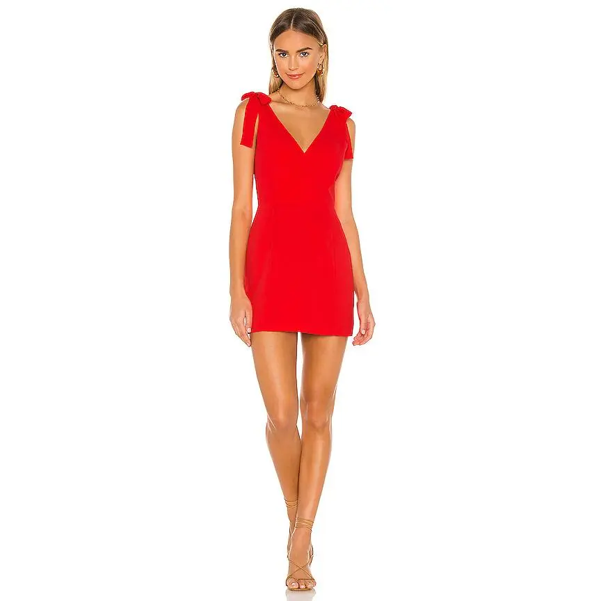 Amanda Uprichard Allora Dress in Crimson