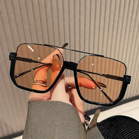 Women's Fashionable Metal Sunglasses, Trendy Shades Casual Sunglasses for Everyday Use, Fashion Accessories for Outdoor Activities