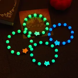 [Glow-In-The-Dark] New Halloween Ghost Pumpkin Bracelet Versatile And Whimsical Party Beaded Bracelet