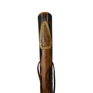 Arrowhead Walking Stick with Chiefs Arrowhead Carving + Handmade in USA