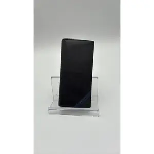 Pre-owned PRADA Leather Luxury Bags & Accessories Saffiano Bi fold Long Wallet, Black Date Code: 62CM