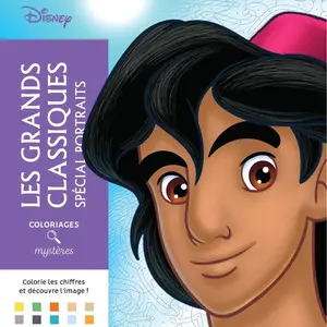 #5 - Disney Color by Numbers Coloring Book for Children and Adults - aladCover number books Adult