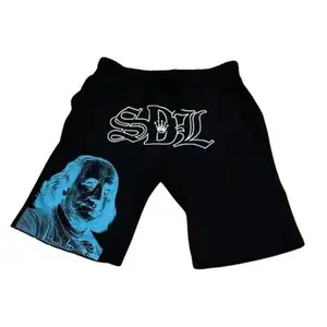 Men's S-DL Blue Black Shorts, Streetwear Outfit, Sports Shorts, Hip Hop Style, Trendy Outdoor Wear Daily Wear, Designer Clothing, Gift for him for her, Birthday's gift