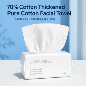 70% Cotton Face Towels – Disposable Soft Facial Tissue, Pearl Texture, Strong Absorbent