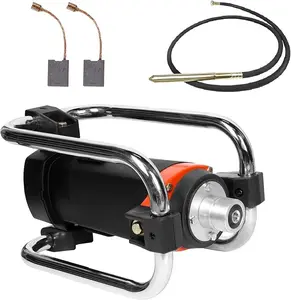 1500W Electric Concrete Compactor with 14.75FT Flexible Shaft, 16,000 RPM Handheld Concrete Compaction Tool for Concrete Pouring, Foundations, Columns, Driveways, Sidewalks & Job Sites