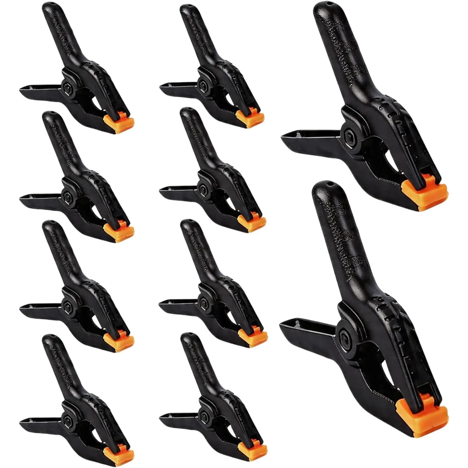 10 Packs of 3.4 inch Professional Plastic Small Spring Clamps Heavy Duty for Crafts or Plastic Clips and Backdrop Clips Clamps for Backdrop Stand,Photography,  Improvement and so