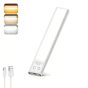 2 Pack Under Cabinet Lights with a Motion Sensor Operated Rechargeable,Stepless Dimmable Closet Lighting for Drawer,Wardrobe,Kitchen
