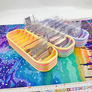 10 Holes Diamond Painting Storage Box Divided Compartments Multi Compartment Design Colorful Diamond Organizer Case for Different Color Diamonds