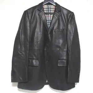Pre-owned BURBERRY Lambskin Small Leather Goods London Lamb Leather Tailored Jacket