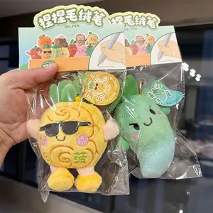 Adorable Plush Squeeze Pen, Kiwi Design Gel Pen, Stress Relief Pen with Plushie