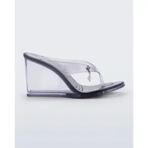 Melissa Nabeela Wedge Sandals with Transparent Heel and Starry Design Melissa Nabeela Wedge Sandals with Transparent Heel and Starry Design