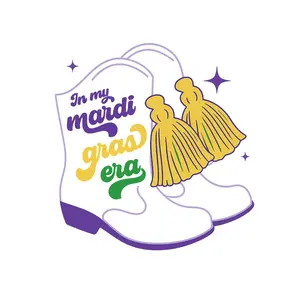 3PC Carnival Boots Heat Transfer Vinyl Patch, featuring a tassel design from the carnival era. Perfect for DIY customization on T-shirts, hoodies, jeans, jackets, backpacks, cushions, and more. Washable and iron-safe.