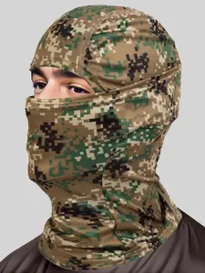 Men's Solid Color / Camo Print Balaclava Face Cover, Breathable Lightweight Full Head Cover Mask, Outdoor Sports Face Mask for Cycling Hiking, Camouflage Balaclava