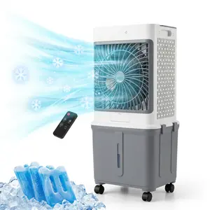 TAZTIR Portable Air Conditioner Fan, 3-In-1 Evaporative Tank AIr Cooler Fans Swamp Cooler Aire Acondicionado Portatil With Remote, 3 Modes 3 Speeds & 12h Timer, 1.16/9.5gal ,4 Ice Packs & 4 Wheels, 45° Oscillation, Quiet For Room Home Office
