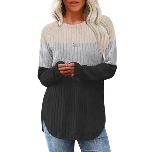 Color Block(apricot grey black)