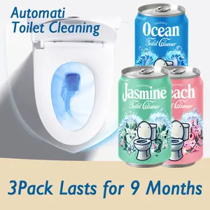 CloudMades Beverage Can Toilet Bowl Cleaner, 3 Scents (Ocean, Jasmine, Peach), Automatic Long-Lasting Toilet Cleaner