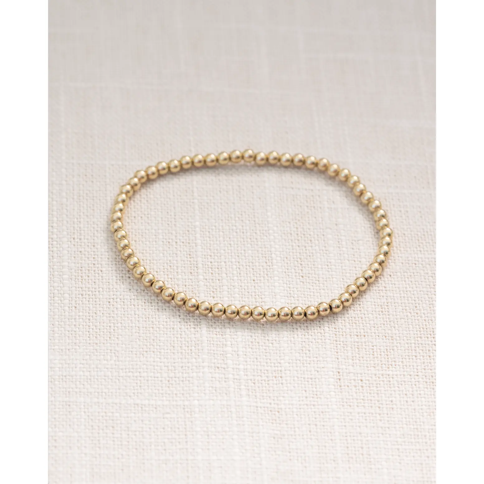 3mm gold ball bracelet