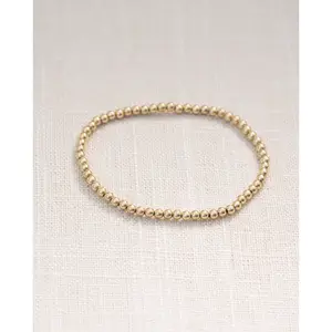 3mm gold ball bracelet
