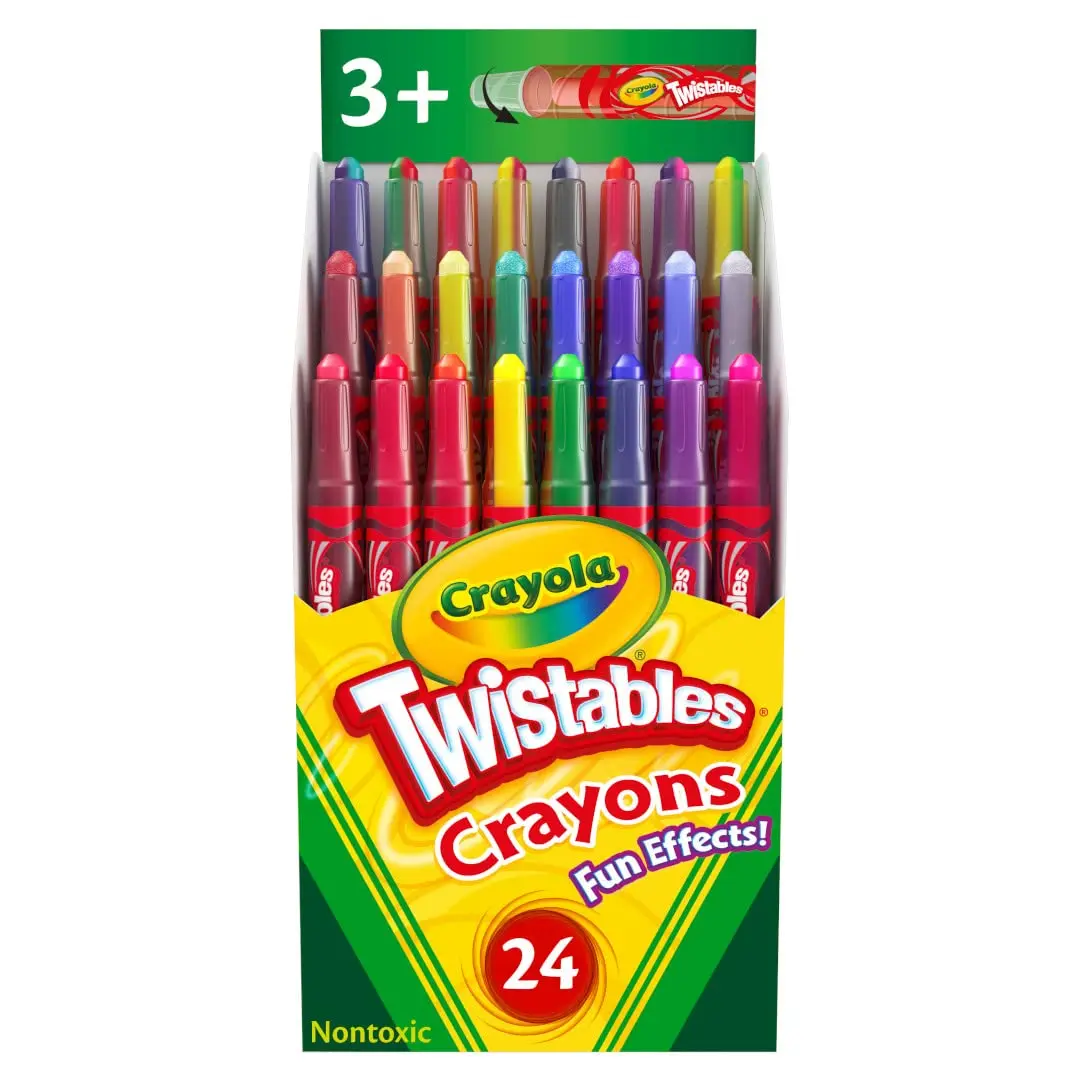 Twistables Crayons (24ct), Special Effects Crayons for Kids, No Sharpening Coloring Supplies, Gifts & Stocking Stuffers for Kids