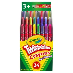 Twistables Crayons (24ct), Special Effects Crayons for Kids, No Sharpening Coloring Supplies, Gifts & Stocking Stuffers for Kids