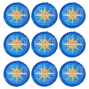 Solar Sun Rings UV Resistant Pool Spa Heater Circular Solar Cover, Blue (9 Pack)
