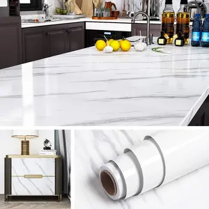 Large Contact Paper for Countertops, Peel & Stick Marble Pattern Wallpaper, Waterproof Vinyl Adhesive for Kitchen, Table, Desk