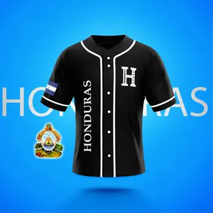 Honduras Baseball Black Jersey