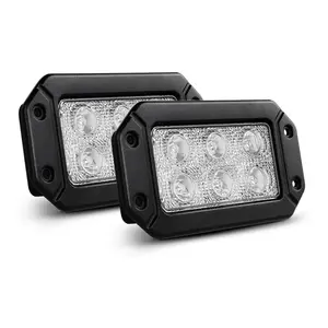 Nilight 2PCS 18w Flush Mount Lights Spot Work Driving Bar Off Road Led Jeep Truck Tacoma Bumper ATV UTV Lightbar