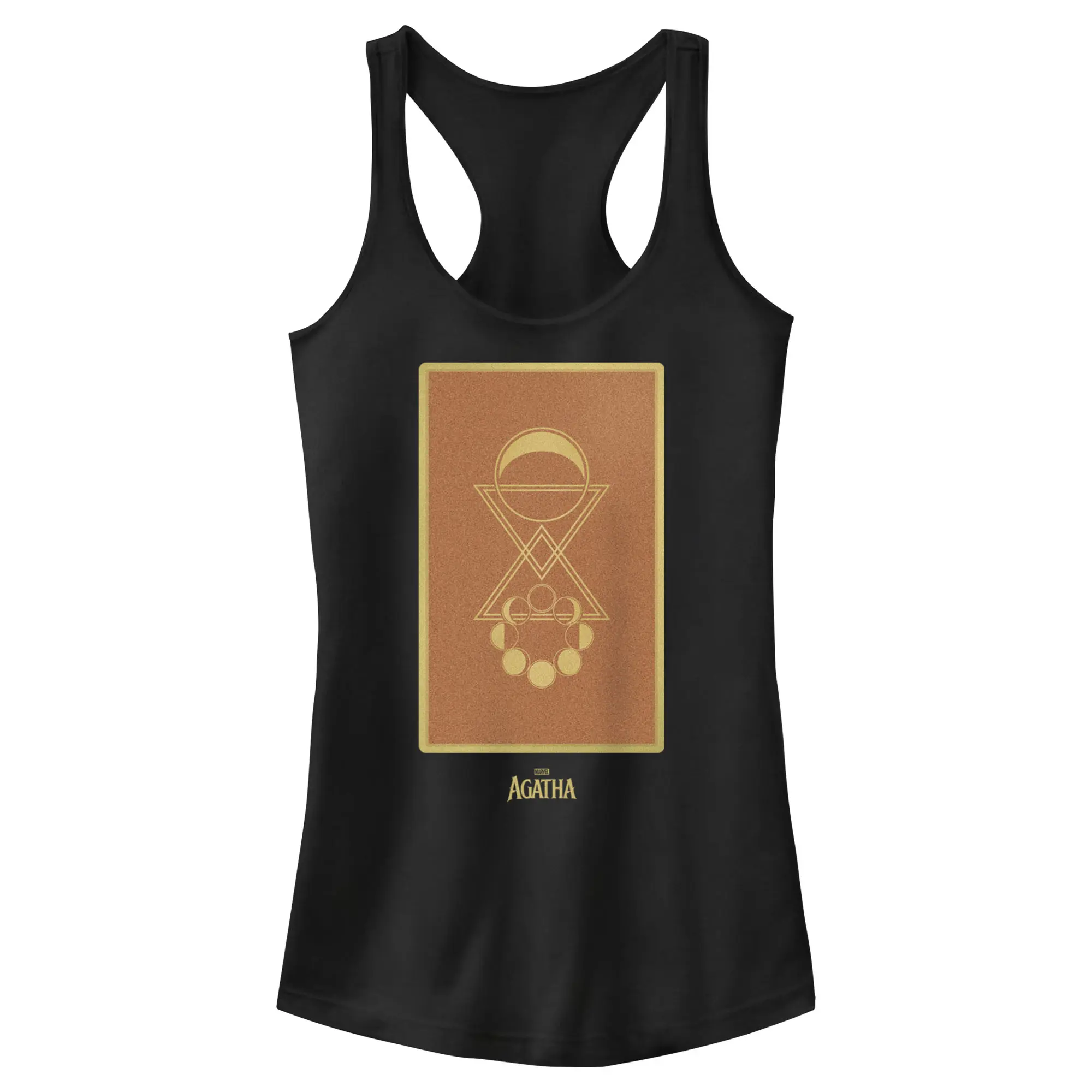 Junior's Marvel: Agatha All Along Symbol Card Racerback Tank Top