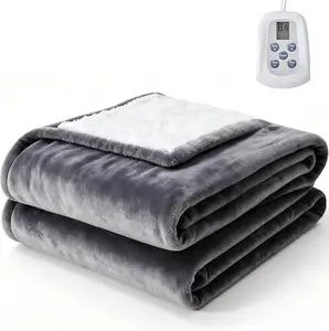 Dual-Sided Flannel & Sherpa Heated Blanket, 5 Sizes (Throw/Twin/Full/Queen/King), 10 Heat Settings & Auto-Off, Machine Washable, ETL Certified | #CozyHome #WinterEssentials