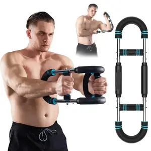 Arm Wrist Exerciser Forearm Strengthener Adjustable Resistance Home Gym Workout Equipment Upper Body Fitness Trainer Grip Strength Trainer Bicep Triceps Exercise Machine Portable Strength Training Device Home Fitness Equipment Muscle Building Rehabilitati