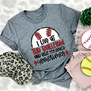 I Live at the Ballfield DTF Transfers - THIS IS NOT A SHIRT