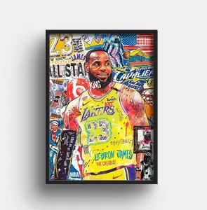 LeBron James Poster, Gift for boyfriend, Basketball Print, Mens Gift, Pop Art, Contemporary Wall Decor, Man Cave, Sports Memorabilia