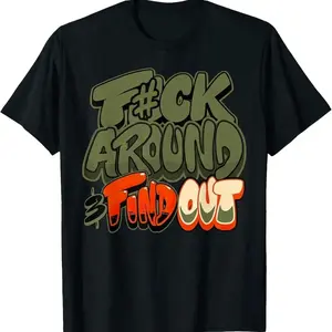 Hip - hop - inspired Tee Channel Hip - hop Vibe with a Cool and Impactful Graffiti - style Typography on a Tee Clothes Cotton, camping life, artistic print, for Couples, colorfast durability, holiday trip, work commute