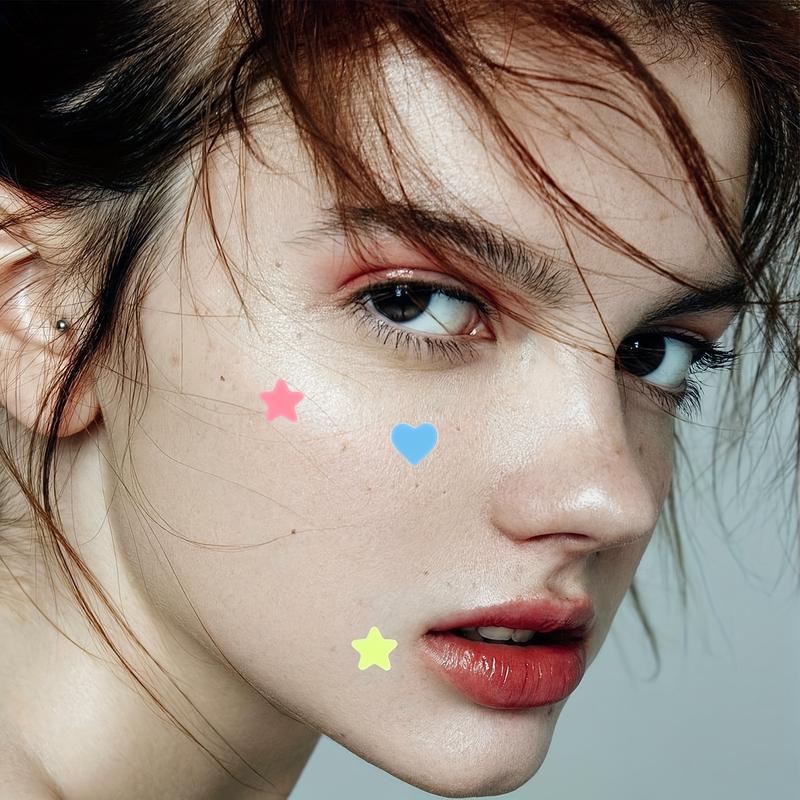 Two boxes of 240-count acne patches, hydrogel acne patches, cute star-shaped acne patches, tea tree essential oil, salicylic acid, centella asiatica oil complex formula, colorful acne patches