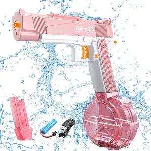 Vibrant Electric Water Gun with LED Light Effects, Outdoor Water Play Toy for Summer Pool Party, Perfect Summer Gift Idea for Kids, Built in Rechargeable Lithium Battery