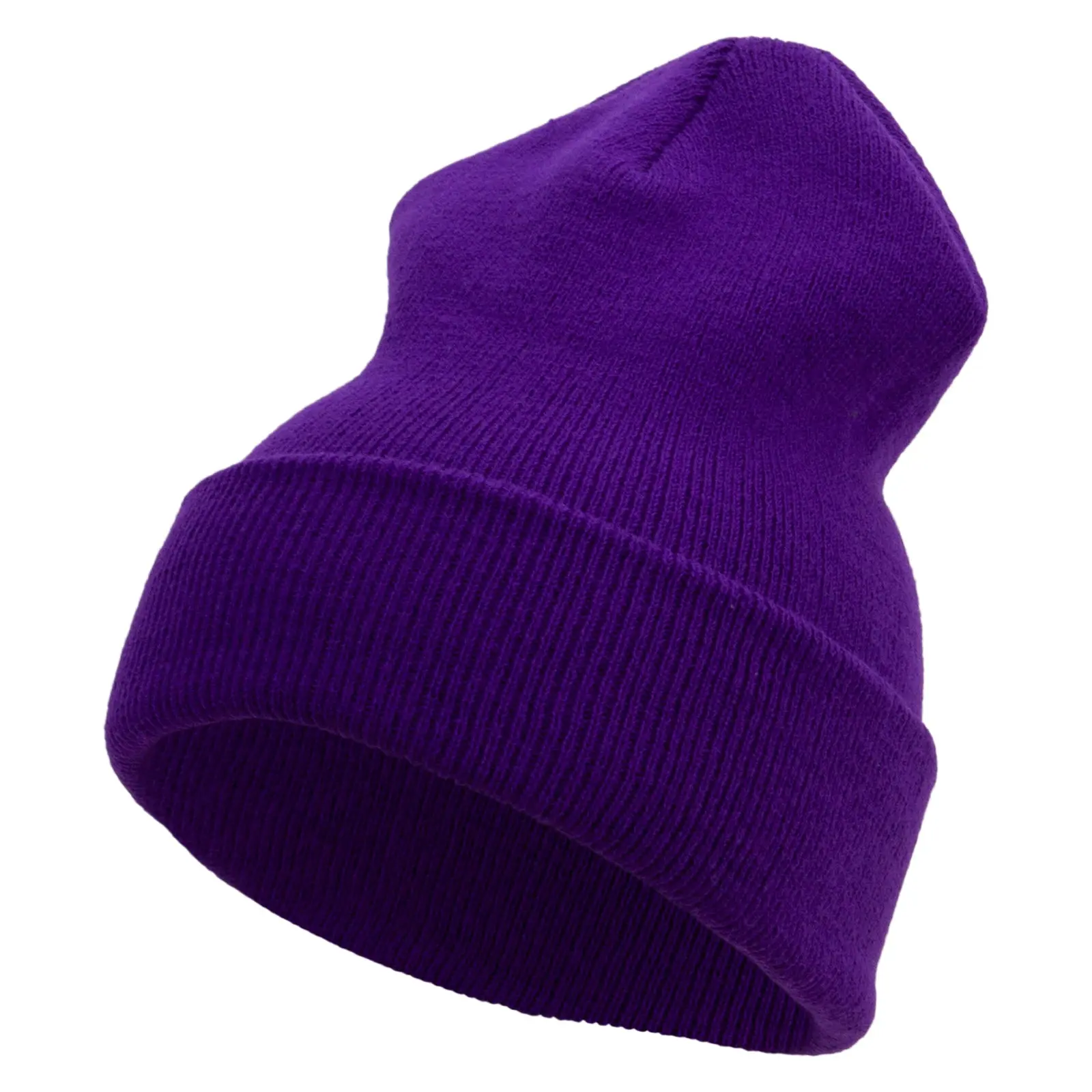 12 inch Cuffed Knit Long Beanie