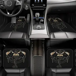 4pcs Celestial Tairn And Andarna Fourth Wing Officially Licensed Car Floor Mats, Durable Polyester Fiber, Fit for Cars, Ideal Gift, Vehicle Interior Mats, Playful Design, Durable Mats, Car Mats