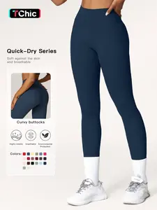 Women's High Waisted Sports Leggings, Sports Bottoms, Solid Color Skinny Pants, High Stretch Yoga Leggings, Ladies Sportswear for Indoor Outdoor Wear, Yoga Pants Women