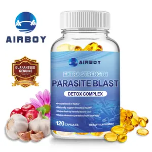Parasite Blast Detox Complex 120 Capsules - For Intestinal Parasites - Body Nutrition Supplement Capsules