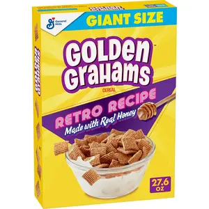Golden Grahams Breakfast Cereal, Graham Cracker Taste, Made with Whole Grain, Giant Size, 27.6 oz