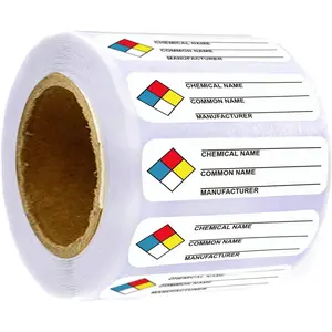 SDS Stickers/MSDS Stickers for  Safty Data 1 X 3 Inches -  Identifying and Labeling Sticker Decals - 250 HIMG Write-in Labels
