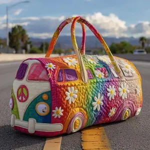 2026 New Short Distance Handheld Quilted Embroidered Travel Bag Multifunctional Sports Gym BagGift