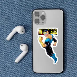 Invincible Comic Logo Vinyl Sticker, Mark Grayson Hero Power Pose Sticker, Decor for Phone Laptop Water Bottle