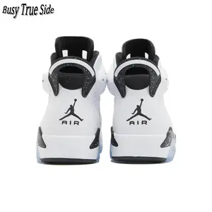Premium Two-Tone White & Black High-Tops, Durable Leather Construction, Classic Basketball-Inspired Silhouette, Speckled Black Accents on Heel & Midsole, Stylish for Casual & Urban Outfits