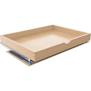 Wood Pull Out Drawers for Cabinet 33" W x 23" D x 4.5" H, Soft Close Slide Out Organizer Storage Shelves for Kitchen Pantry Bathroom
