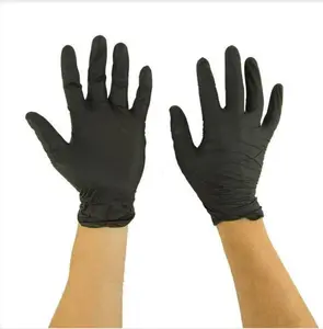 The Max Diesel Nitrile Disposable Gloves Durable Heavy-Duty Protection for Food Service Tattoo Shops Mechanics BBQ Lawn Care Powder-Free 6 Mil Non-Sterile Ambidextrous 9.5" Beaded Cuff
