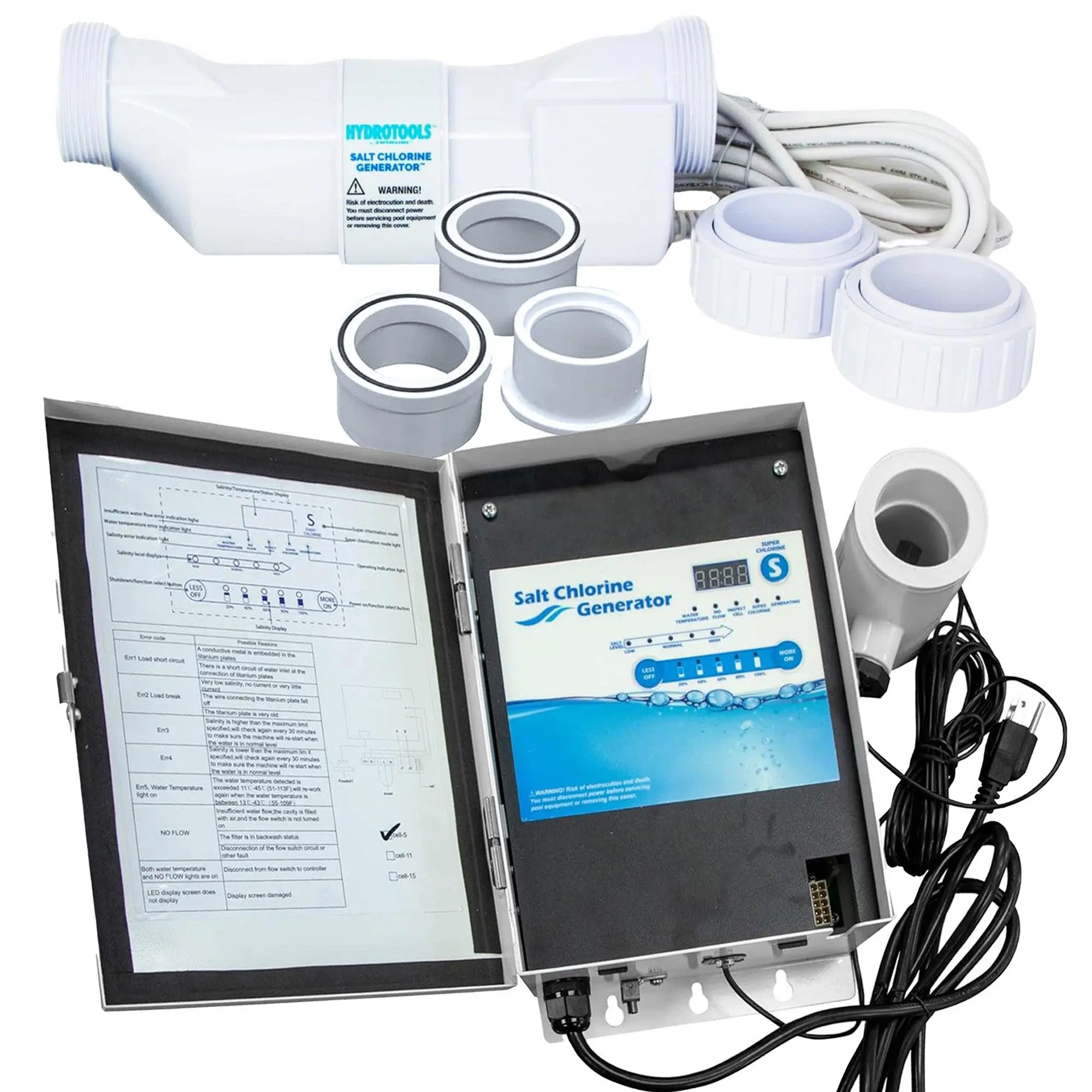 Swimline 87615 Salt Water Chlorine Generator System, 15K Gallon Swimming Pools