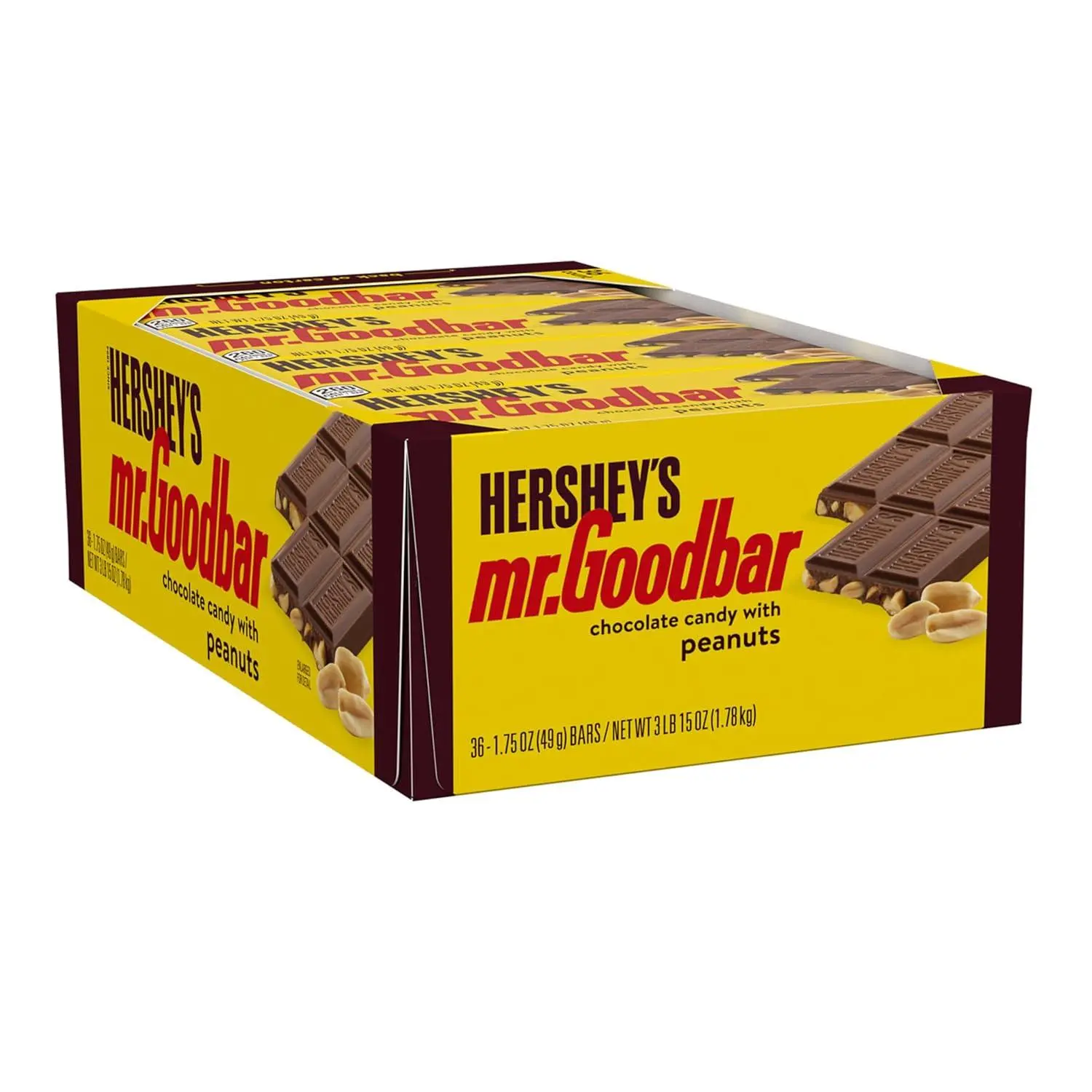 Hersheys Mr. Goodbar Chocolate Candy Bar with Peanuts 36 Count 1.75 Ounce Hersheys Mr. Goodbar Chocolate Candy Bar with Peanuts 36 Count 1.75 Ounce